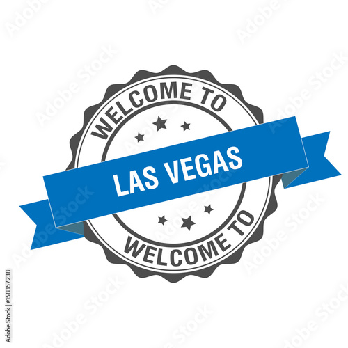Photography Welcome to Las Vegas stamp illustration