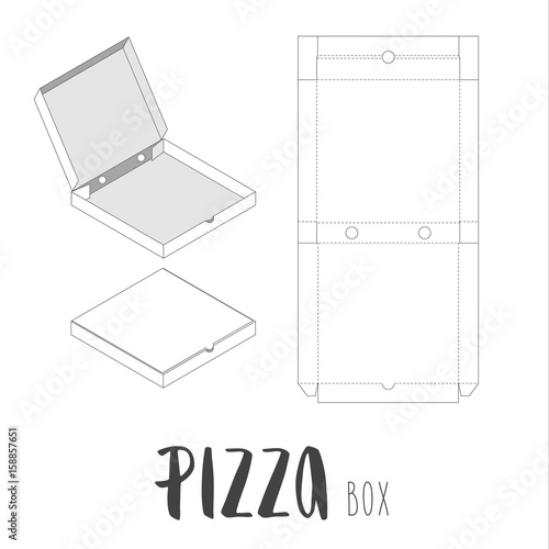 Stock vector box for pizza