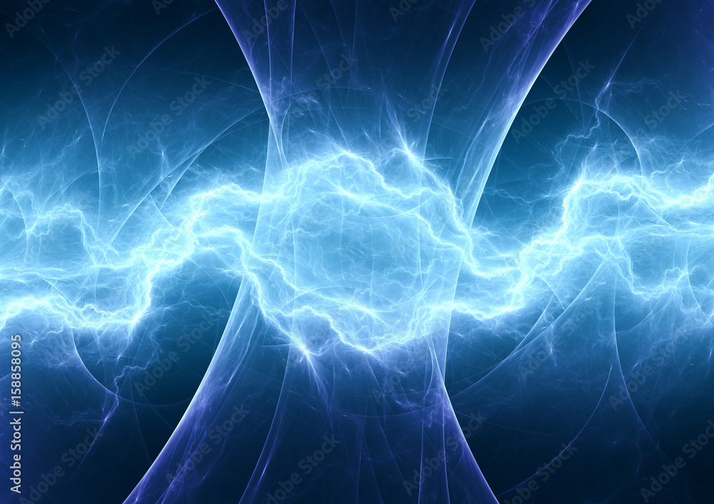 Blue plasma, abstract electric lightning Blue plasma, abstract electric lightning