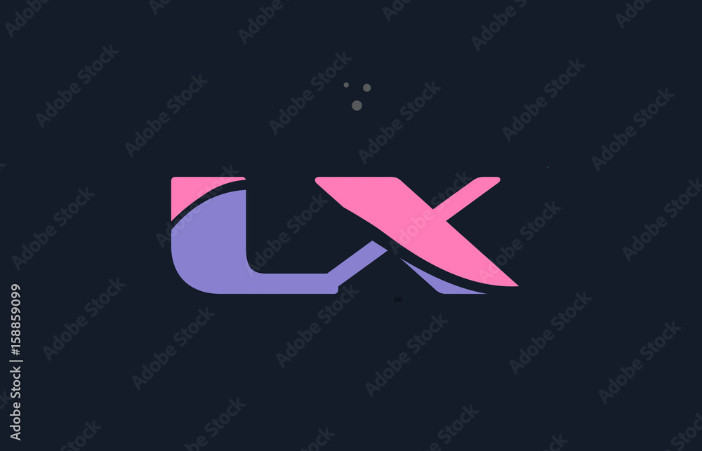 lx l x pink blue alphabet letter logo dots icon template vector lx l x pink blue alphabet letter logo dots icon template vector