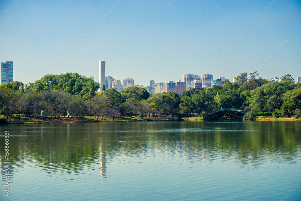 Ibirapuera Park, tourist point of the city of Sao Paulo, Brazil.