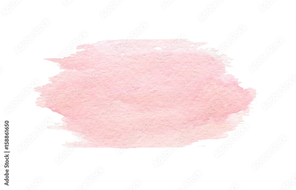 Hand drawn watercolor pink texture isolated on the white background - obrazy, fototapety, plakaty 