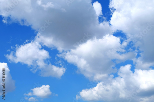 Blue sky covered with clouds. Suitable for backgrounds.
