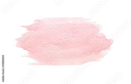 Hand drawn watercolor pink texture isolated on the white background
