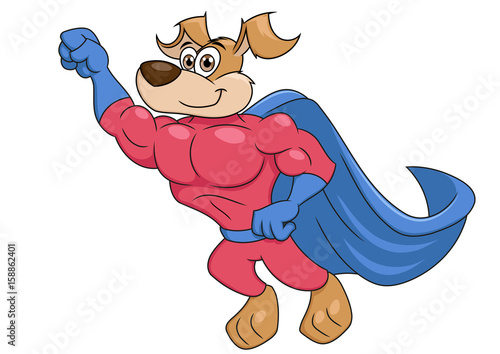 Dog super hero flying 2