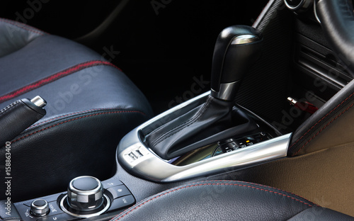 Luxury car Interior - shift lever
