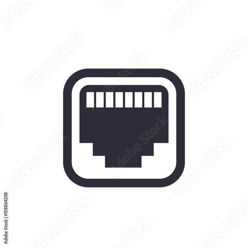 ethernet, network port icon