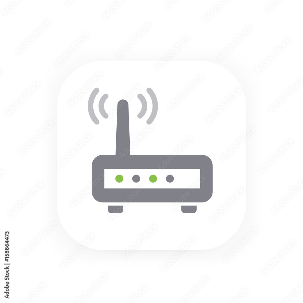 Router vector icon, wifi modem vector illustration Router vector icon, wifi modem vector illustration
