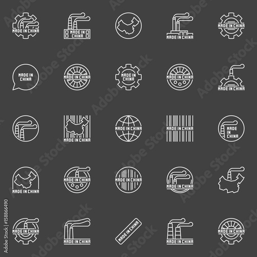 Made in China business icons