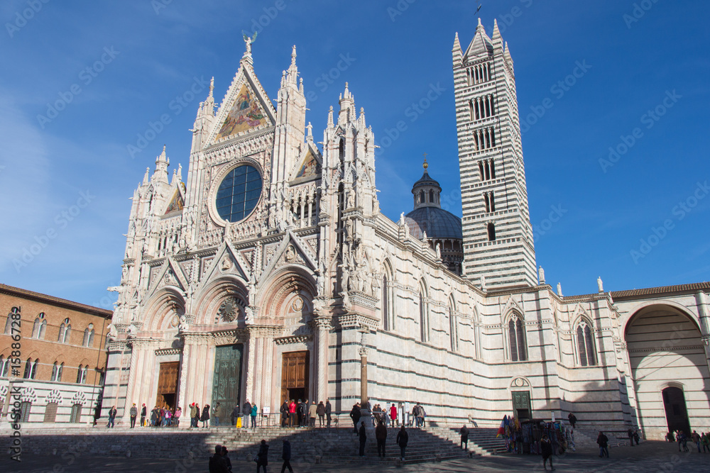Duomo di Siena or Metropolitan Cathedral of Santa Maria Assunta. Tuscany. Italy.