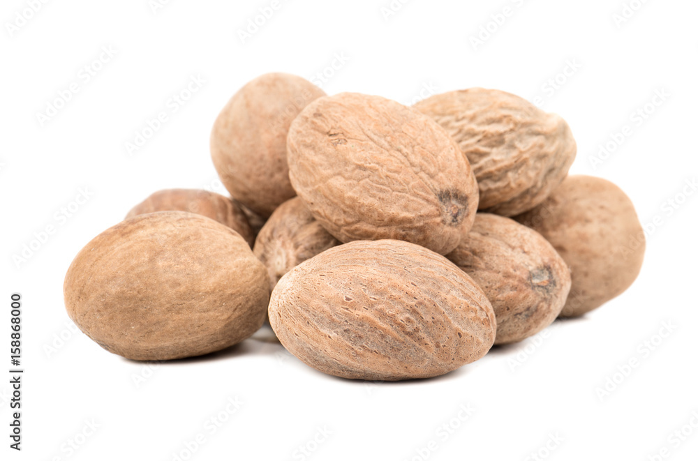 Bunch of nutmeg nuts Bunch of nutmeg nuts