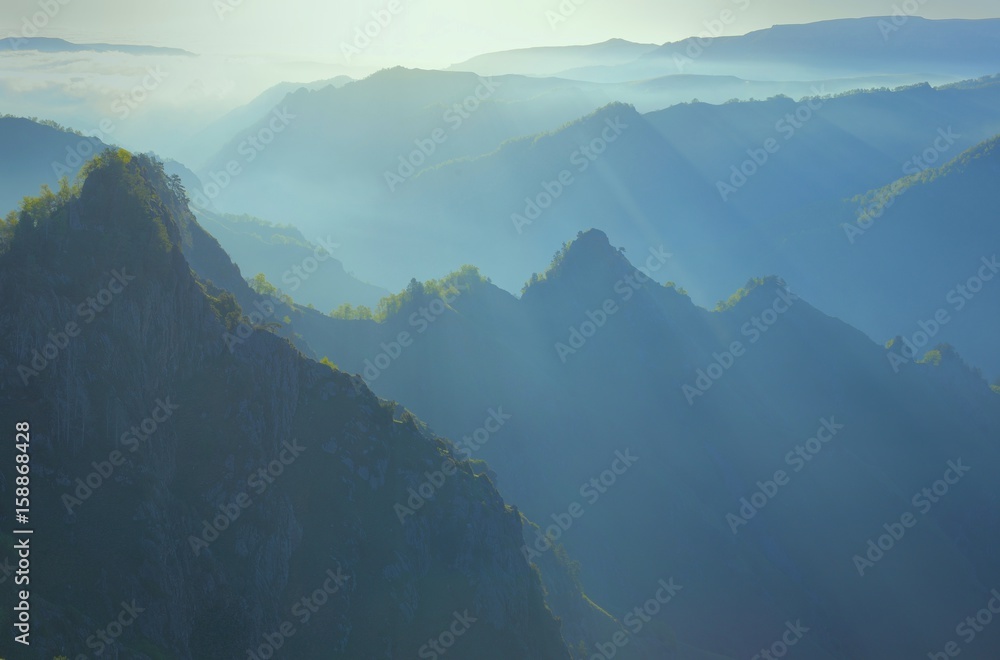 Fototapeta premium Gauze in mountains