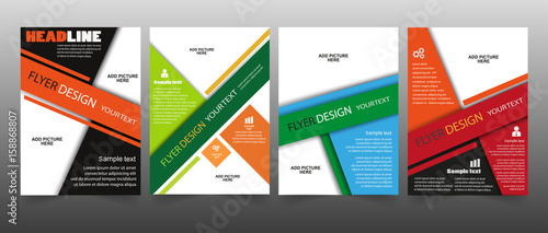 Set of Flyer design. Vector business Eps 10 photo
