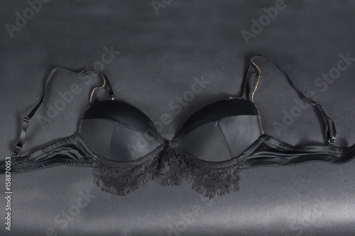 Stylish lingerie. Lace underwear for women. Isolate on black background.