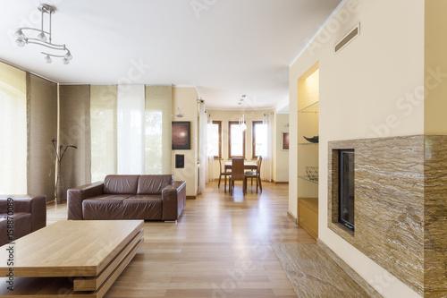 Elegant living room with fireplace © Photographee.eu