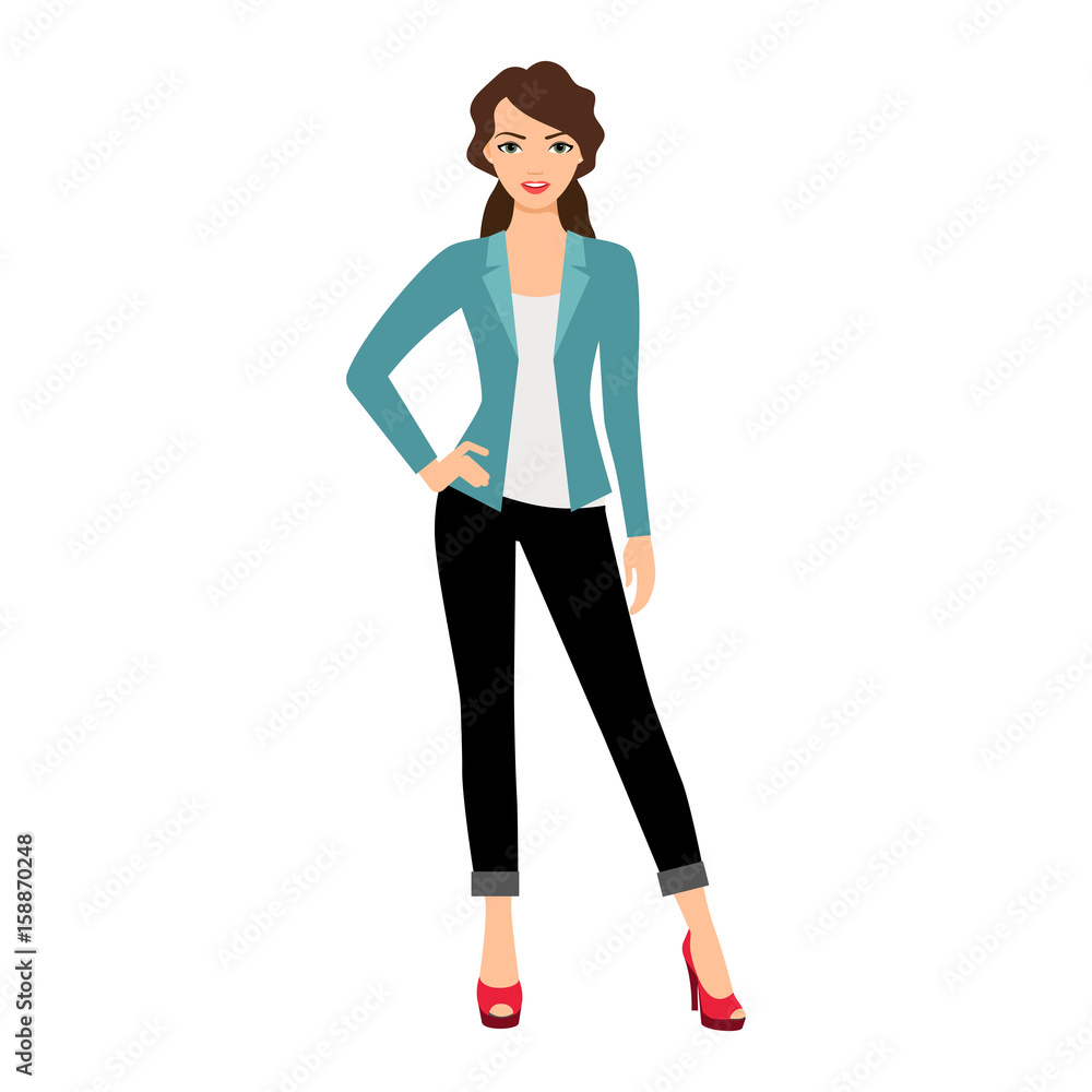 Young girl in business suit Young girl in business suit
