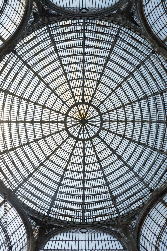 Steel and glass roof, Naples, Italy