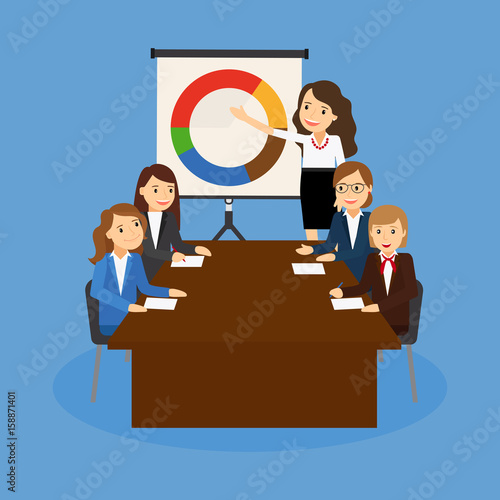 Office teamwork board chart graphic documents