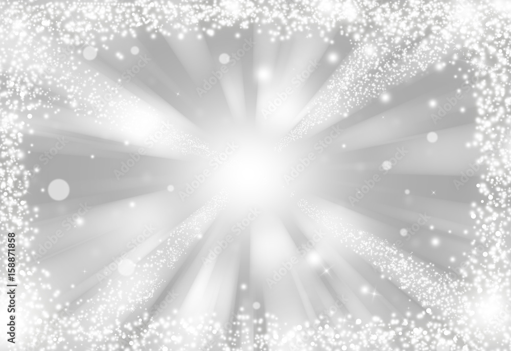 Grey glitter sparkles rays lights bokeh Festive Elegant abstract background. Grey glitter sparkles rays lights bokeh Festive Elegant abstract background.