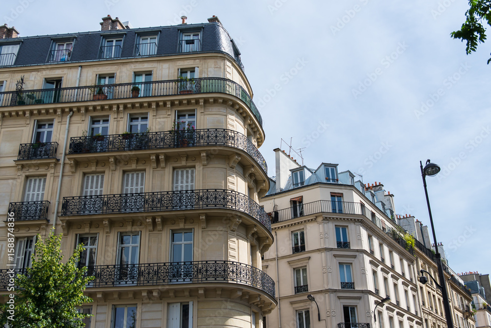 Paris, typical facade, building
