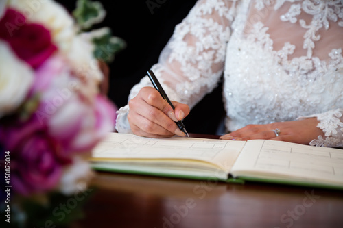 Bride Signing