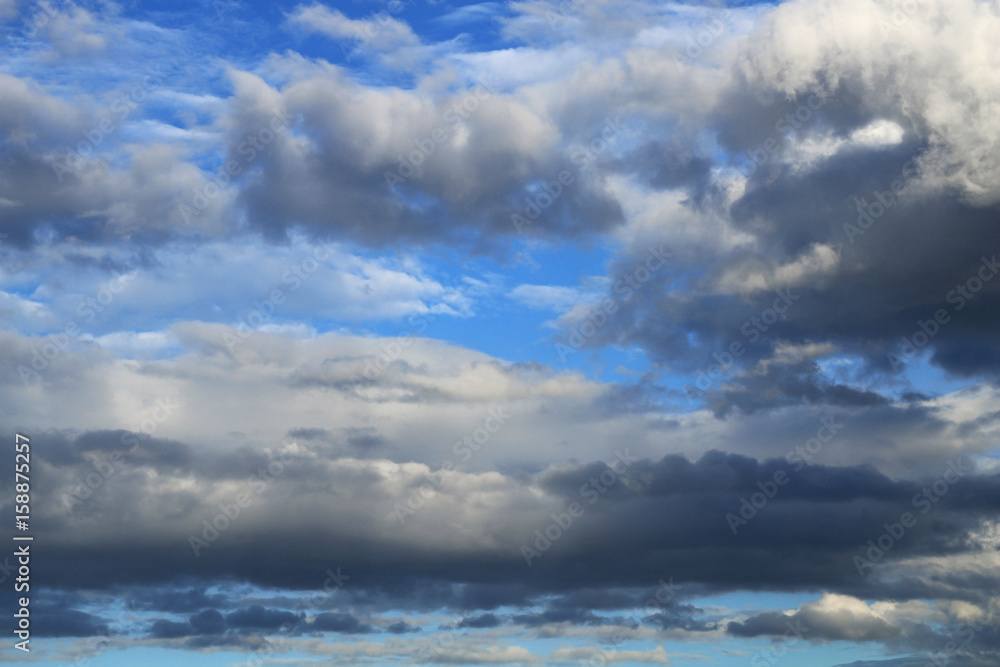 Landscape. Cloudy sky.