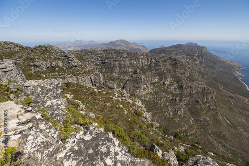 Landscape view from top of the table mountain, Cape Town