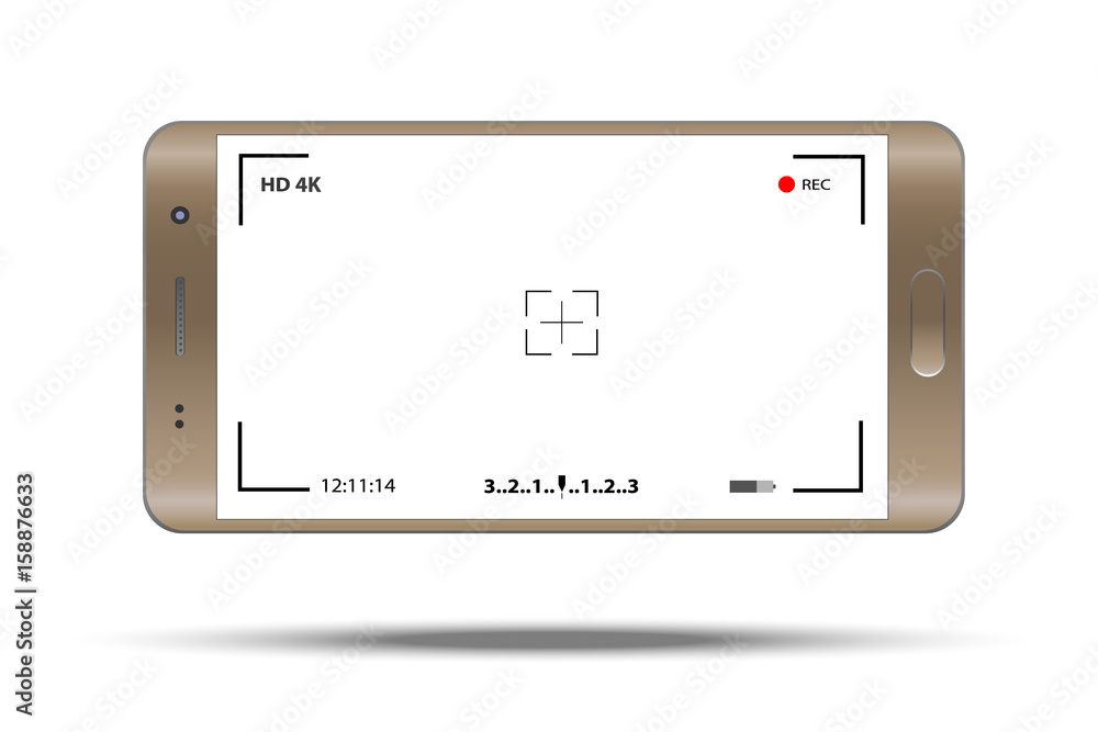 Obraz premium Viewfinder focusing screen vector illustration
