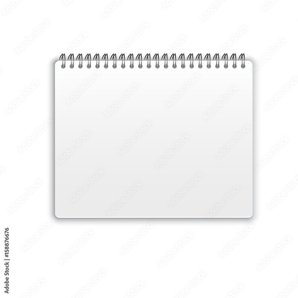Realistic blank spiral notepad Realistic blank spiral notepad