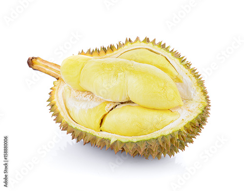 durian fruit isolated on white background photo