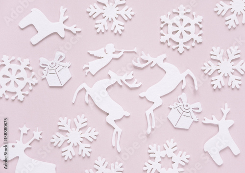 Flat lay Christmas composition