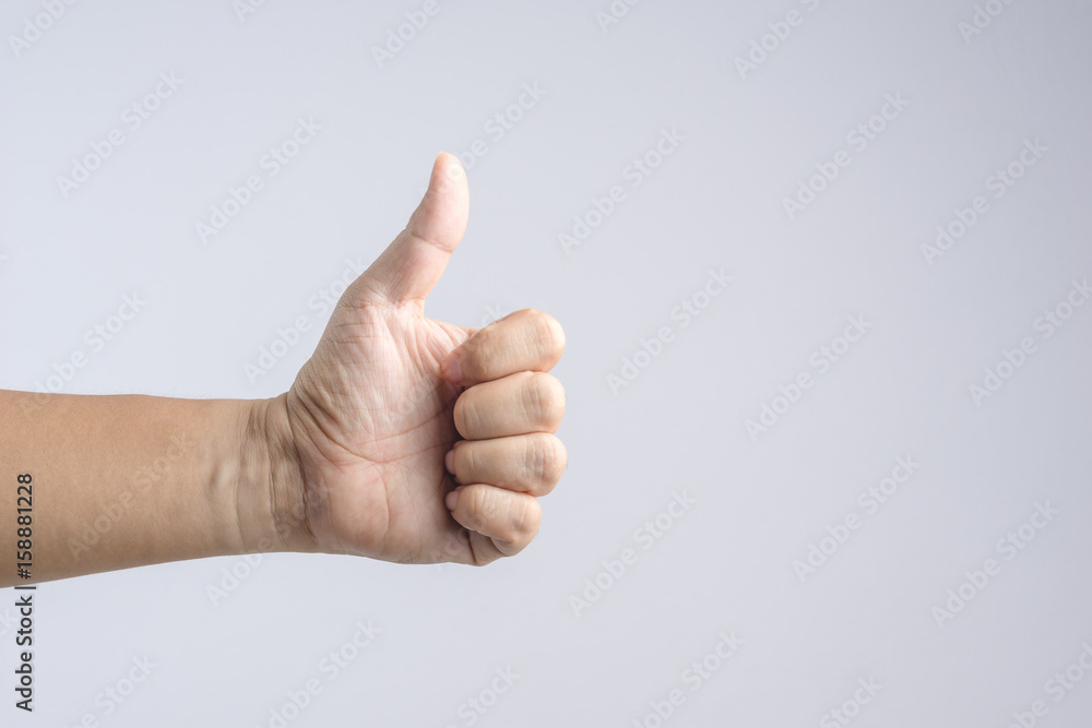 Thumb up hand sign