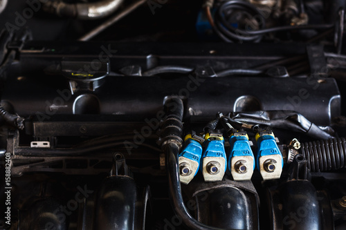 LPG fuel injection focus in engine room