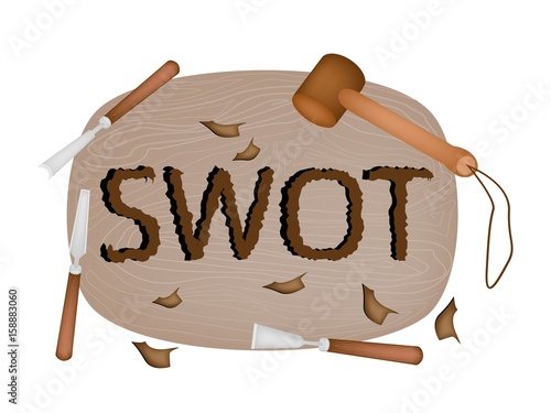 Wooden Plank Carving The SWOT Analysis Strategy Management
