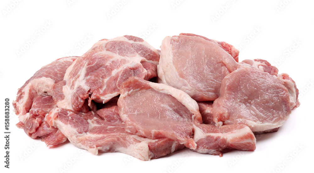 fresh raw meat isolated on white background fresh raw meat isolated on white background