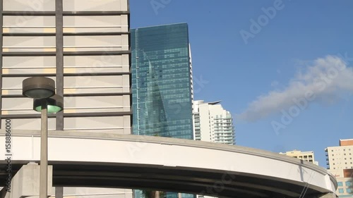 Wallpaper Mural Electric train speeds through city, low angle Torontodigital.ca