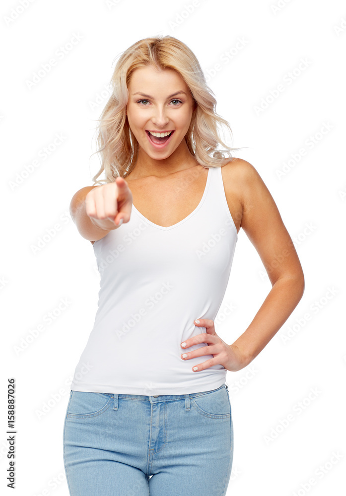 Fototapeta premium happy smiling young woman with blonde hair