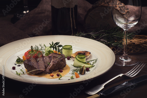 Roasted beef meat