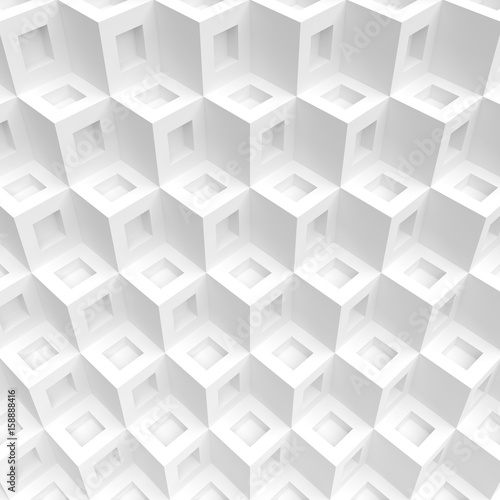 White Cubes Background. Modern Graphic Design