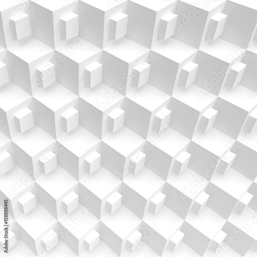3d White Cubes Background © radharamana