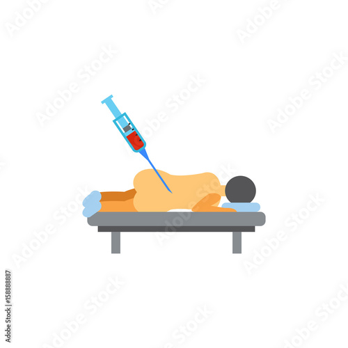 Bone marrow biopsy vector icon