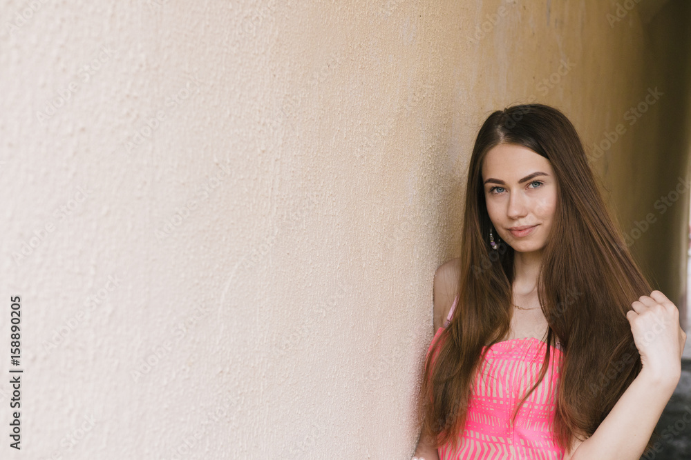 Portrait of a beautiful young girl on a clear sunny day. Portrait of a beautiful young girl on a clear sunny day.