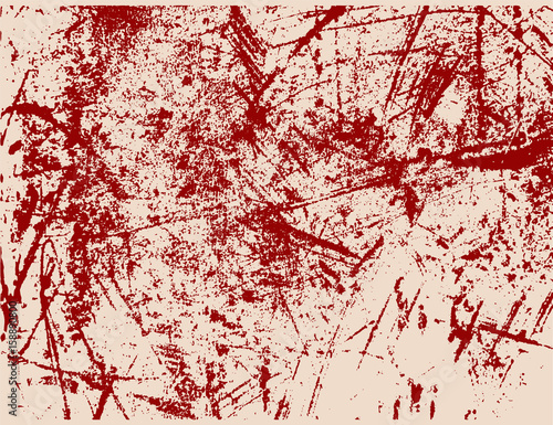 Vector texture of scratches. Red scratches on a light background. Grande. Vector illustration.