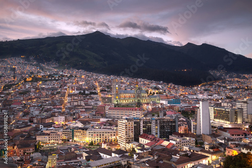 Night view of Quito, Ecuador