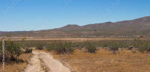 Desert dirt road near Death Valley  California