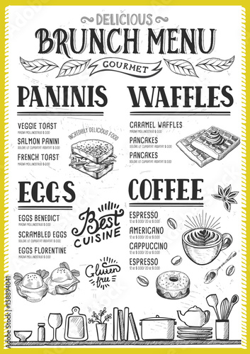 Pizza menu restaurant, food template.