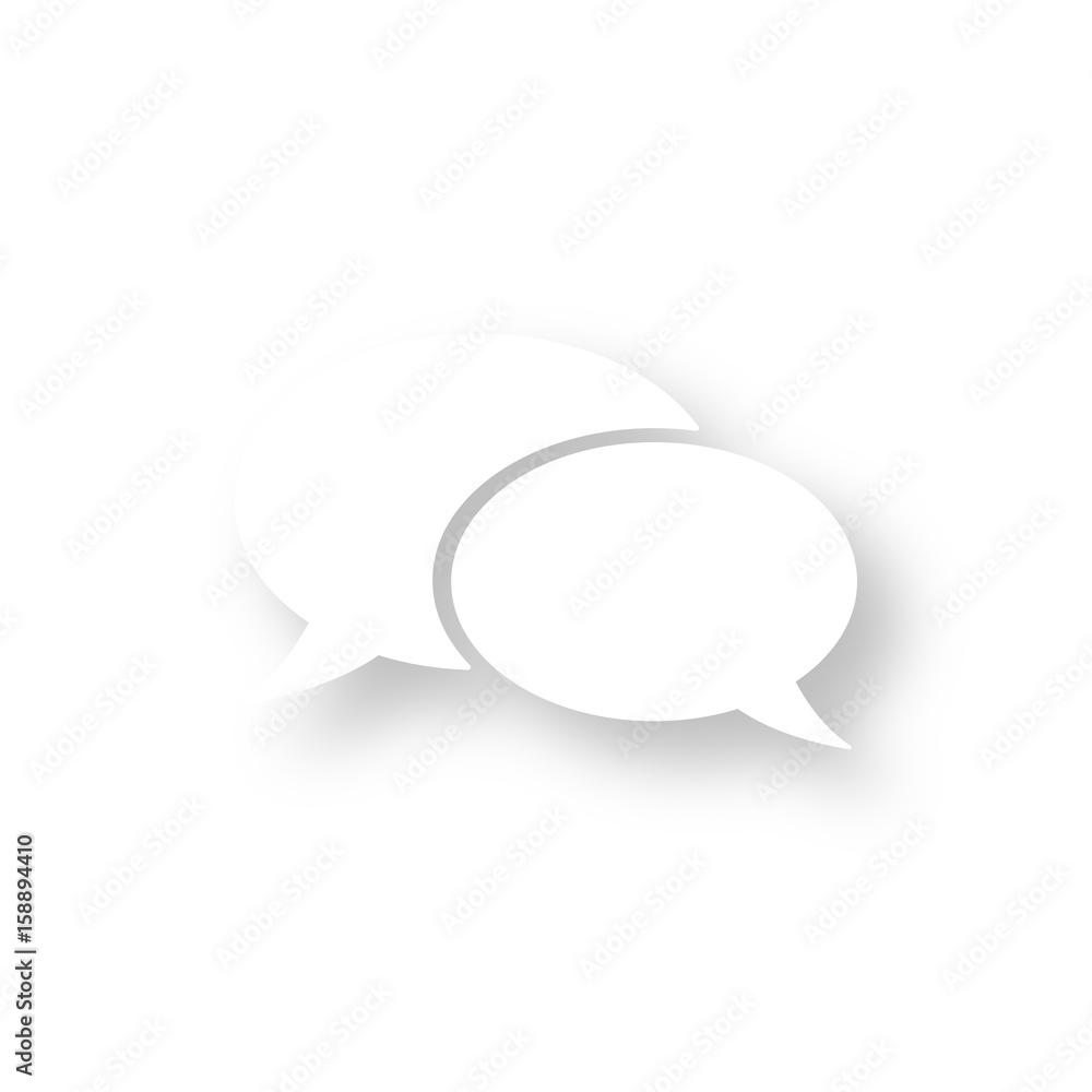 Icon mit Schatten - Sprechblasen Icon mit Schatten - Sprechblasen