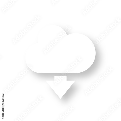 Icon mit Schatten - Wolke herunterladen