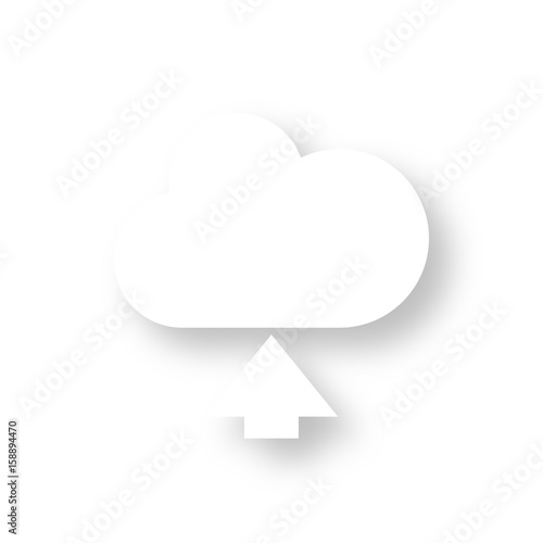 Icon mit Schatten - Wolke hochladen