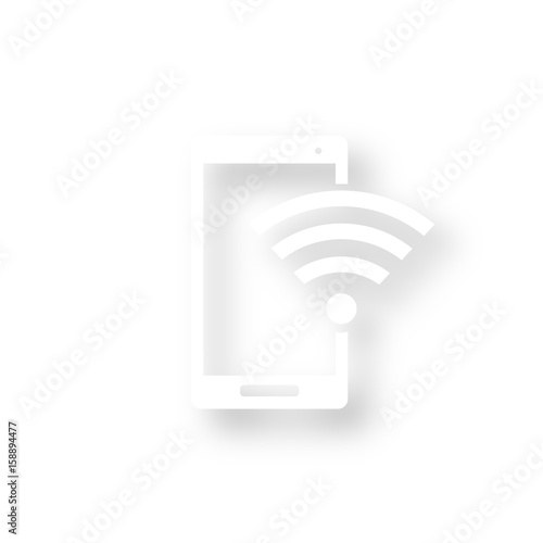 Icon mit Schatten - Smartphone Verbindung
